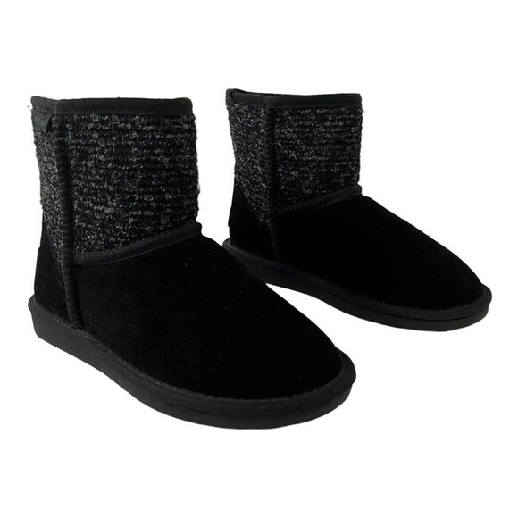 Minnetonka Size 6 Suede Fabric Faux Fur Lined Winter Ankle Boot 86410 - Picture 1 of 8